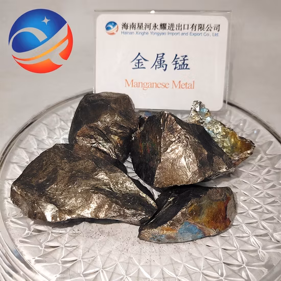 China Manganeso electrolítico Trozos de metal de manganeso de buena calidad con alta pureza 95